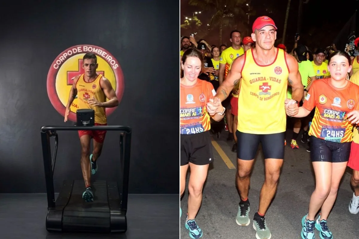Guarda-vidas de SP tenta recorde no Guinness com corrida de 195 km em 24 horas