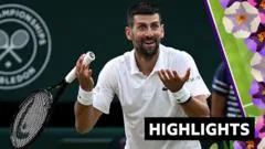 Djokovic vence Auger-Aliassime em quartas de Wimbledon