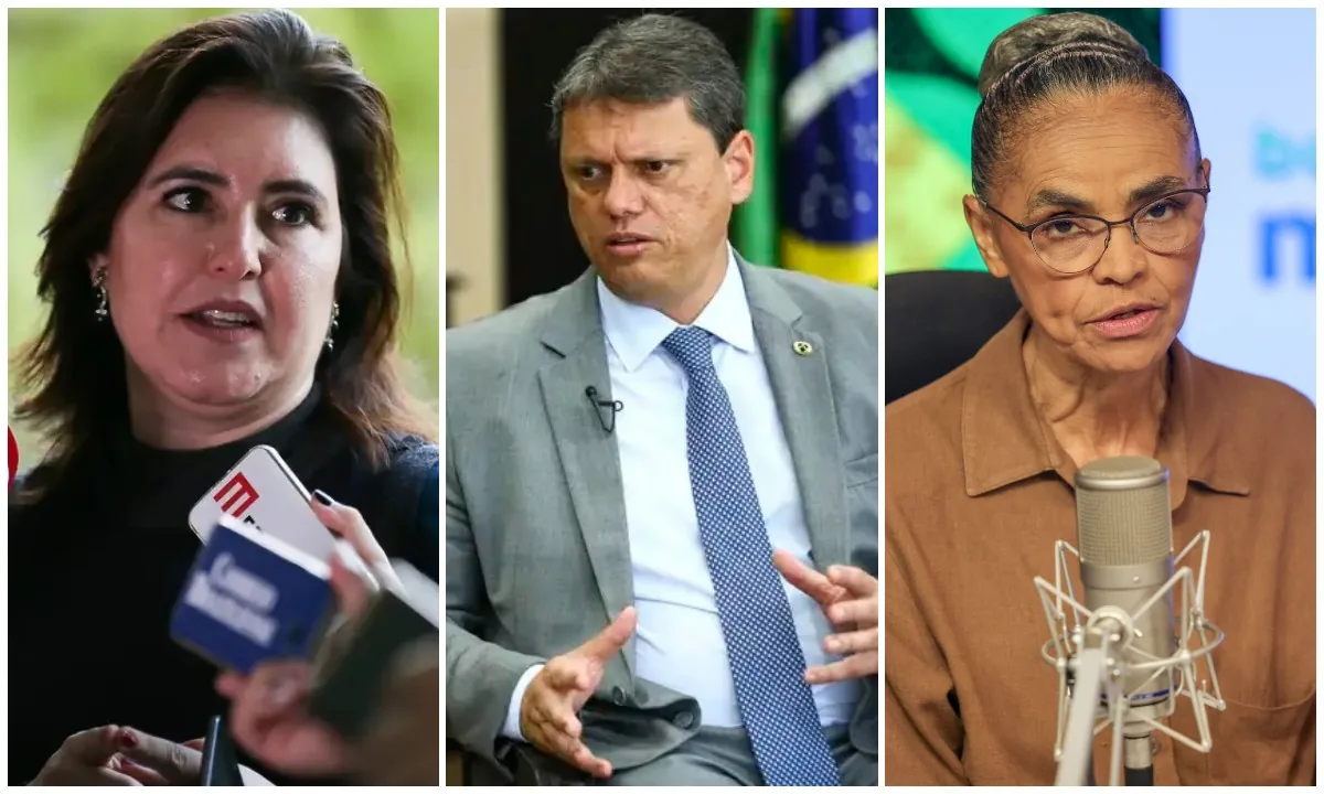 Tarcísio critica pré-candidaturas de Tebet e Marina ao Senado