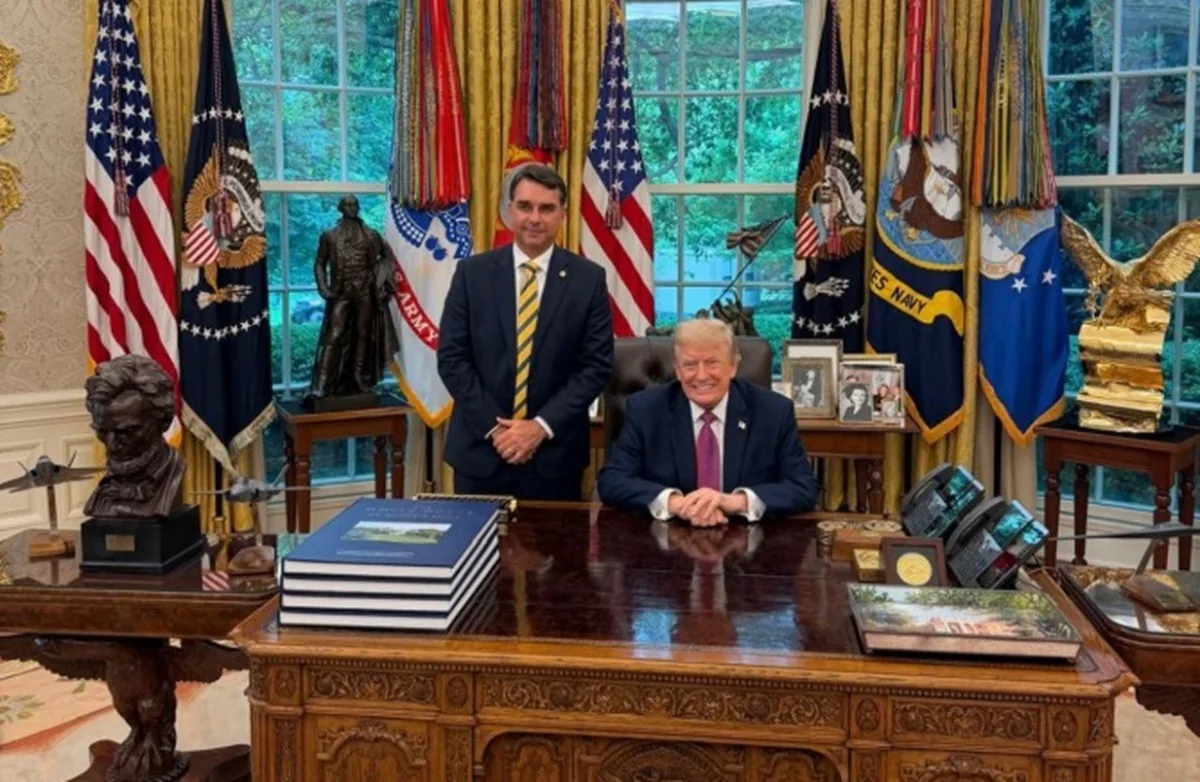 Flávio Bolsonaro participa nesta terça de audiência nos EUA sobre tarifas de Trump a produtos brasileiros