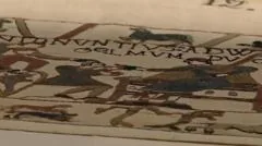 Bayeux Tapestry in 'wonderful state' after journey to London, French minister says