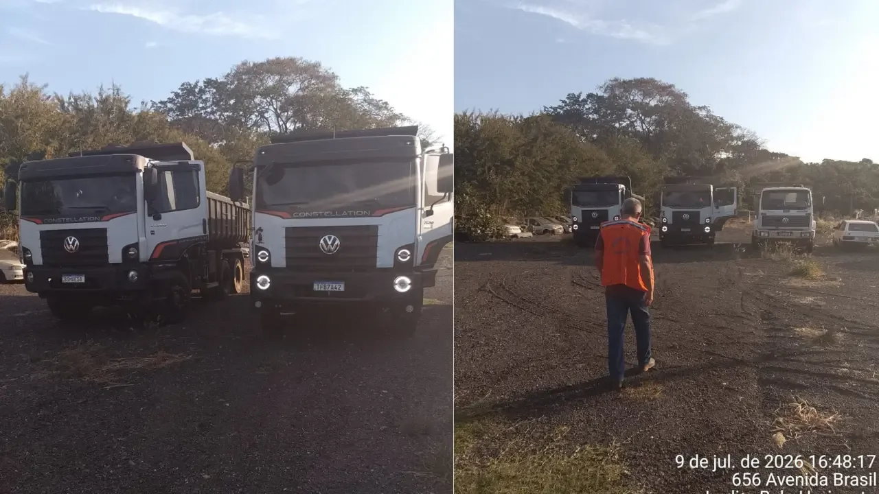 Seis veículos são apreendidos por descarte irregular de entulho em Aparecida de Goiânia