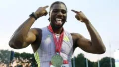 USA's Lyles wins 100m in world-leading 9.79 seconds