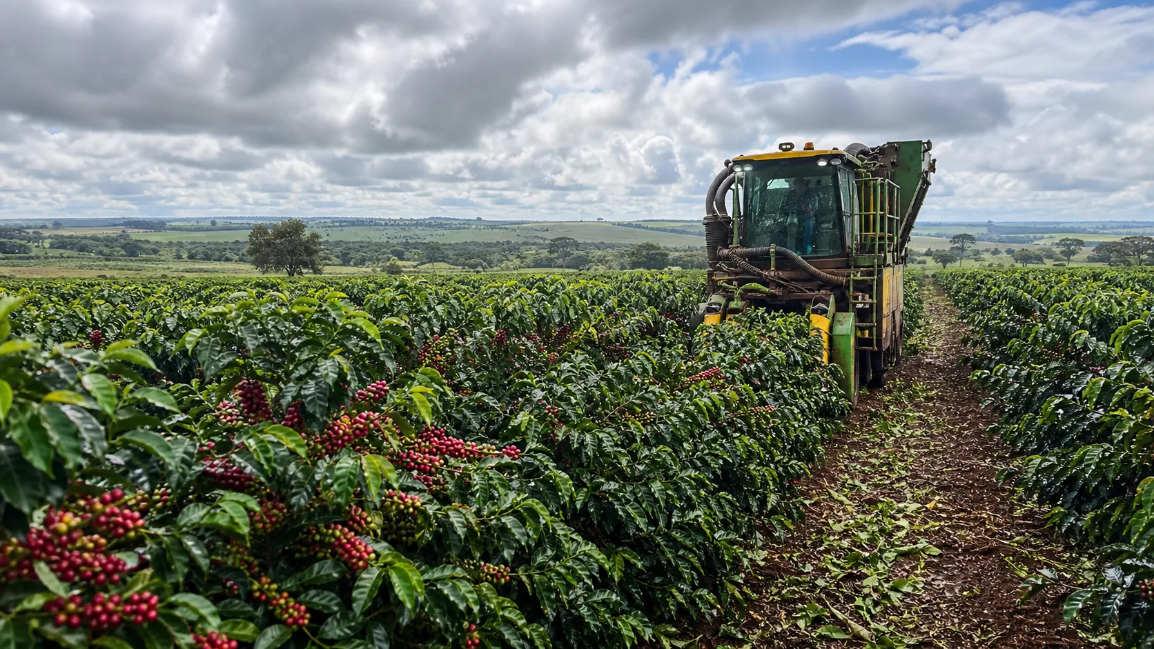 Colheita de café no Cerrado Mineiro atinge 60% da área, diz Expocacer