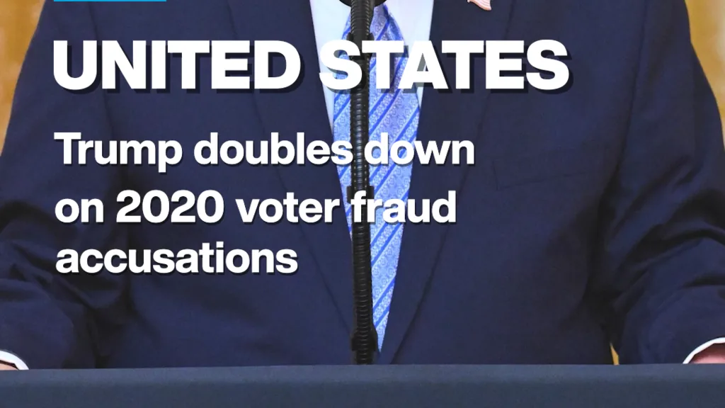 Trump reafirma alegações de fraude eleitoral de 2020