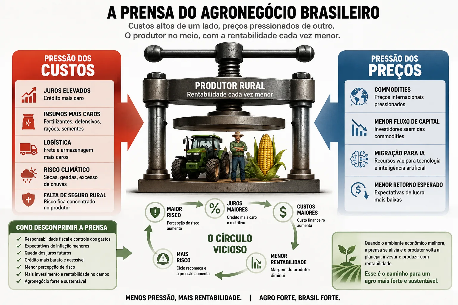 Rentabilidade do agronegócio enfrenta desafios com juros altos