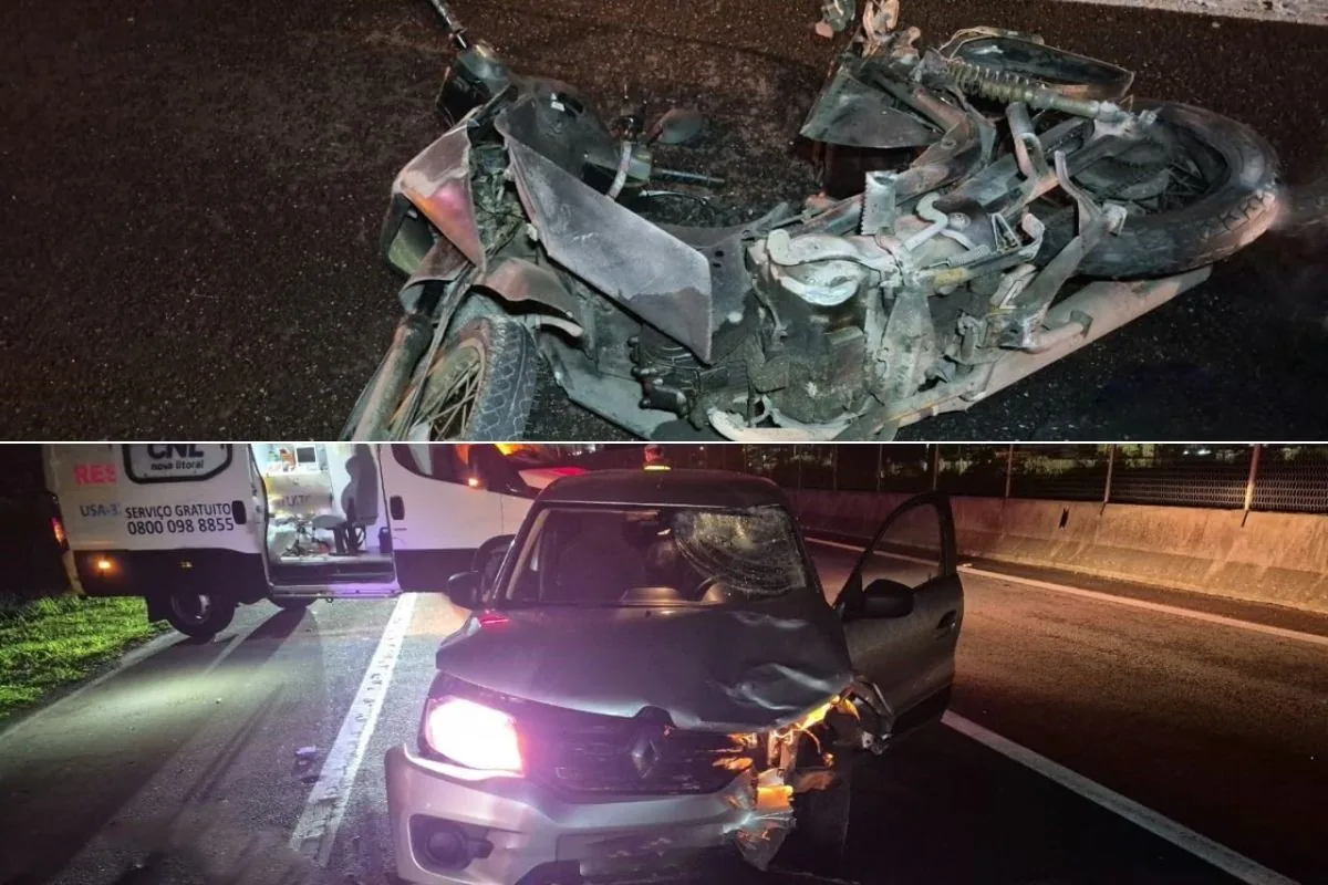 Motociclista morre após colisão com carro na rodovia Padre Manoel