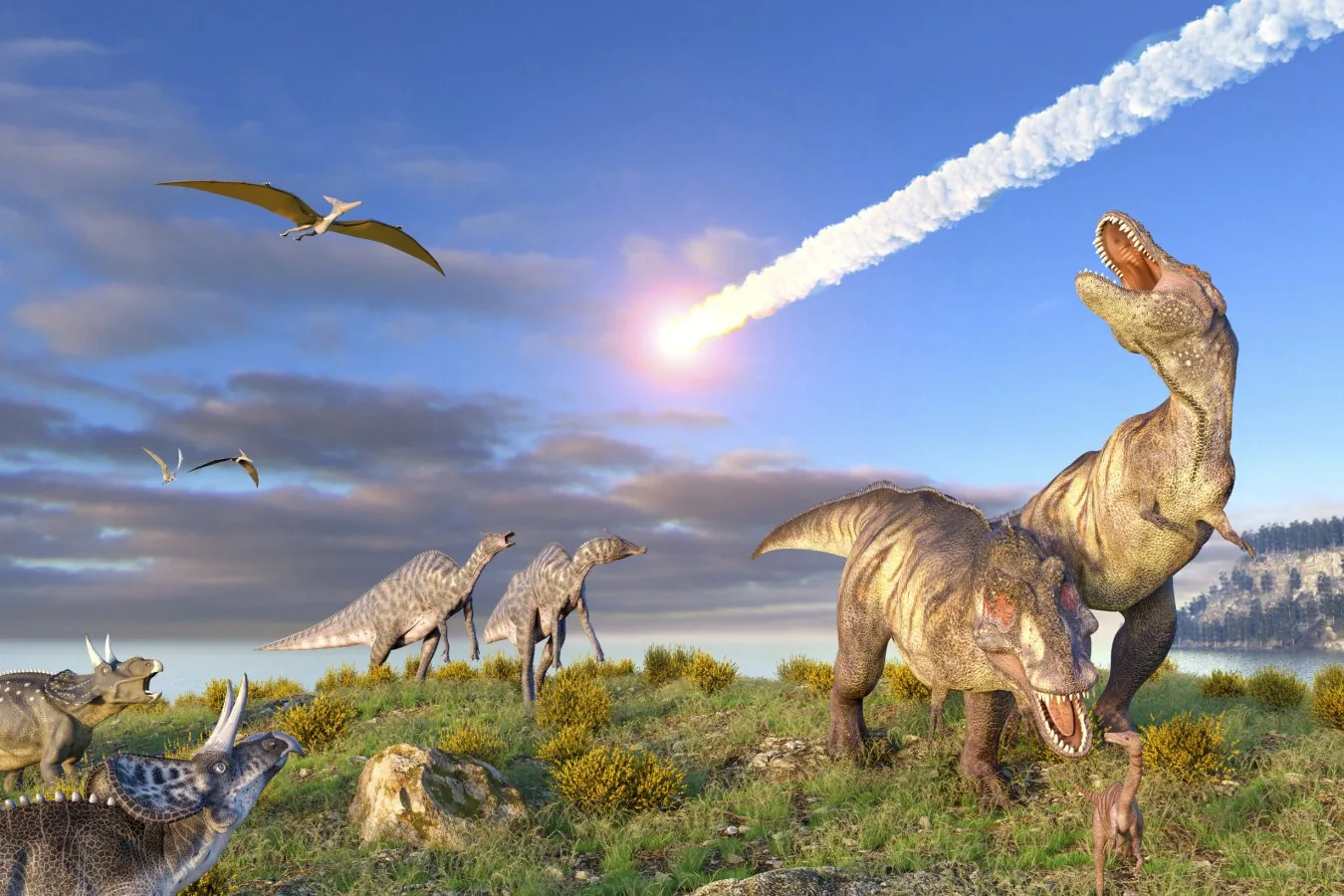 Impacto de asteroide causou incêndios globais que extinguiram dinossauros