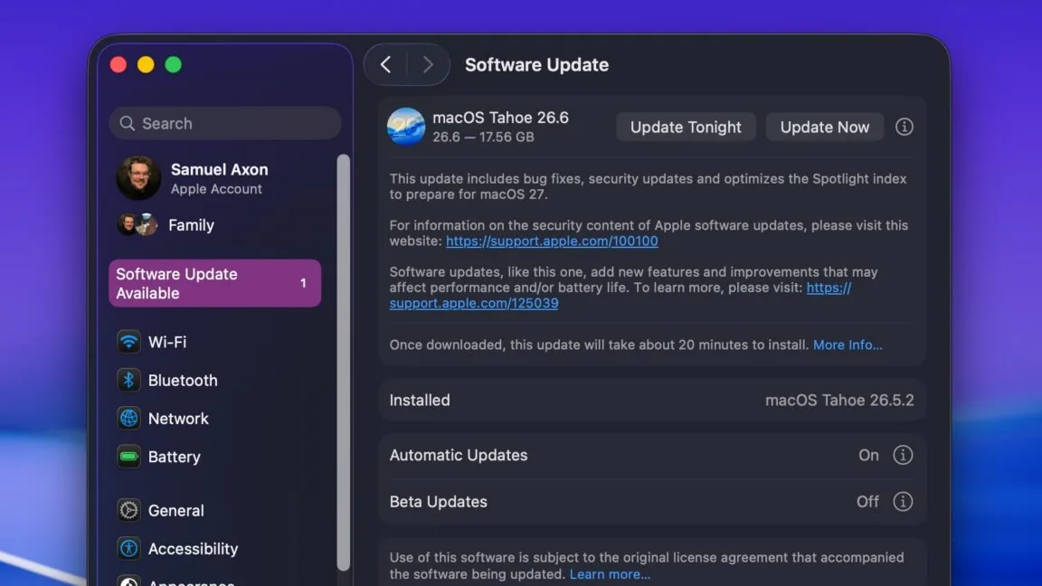 Apple lança iOS e macOS 26.6, preparando terreno para versões 27