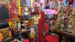Artista de 85 anos vive em sua própria instalação artística