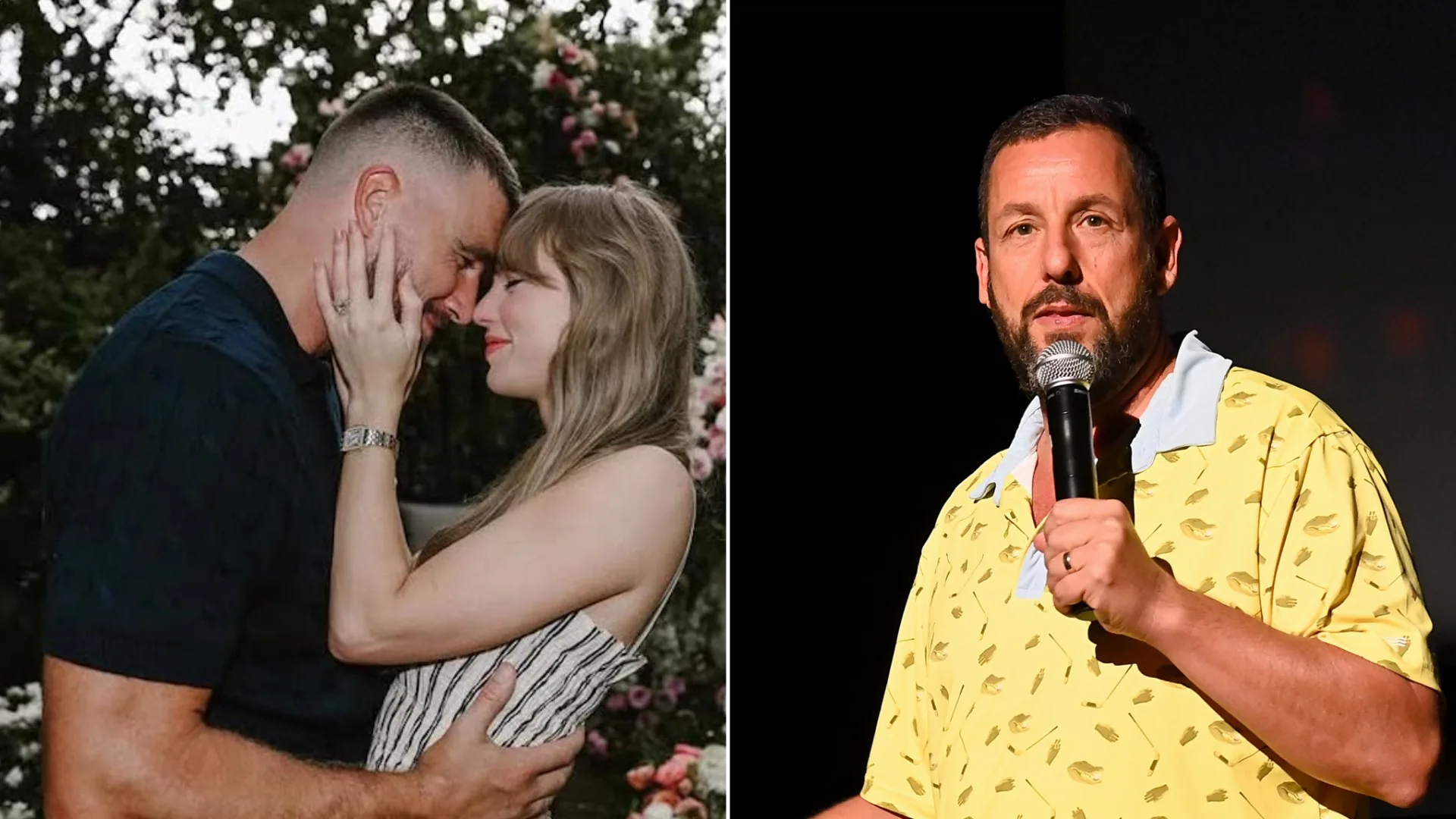 Taylor Swift e Travis Kelce se casam com Adam Sandler como celebrante