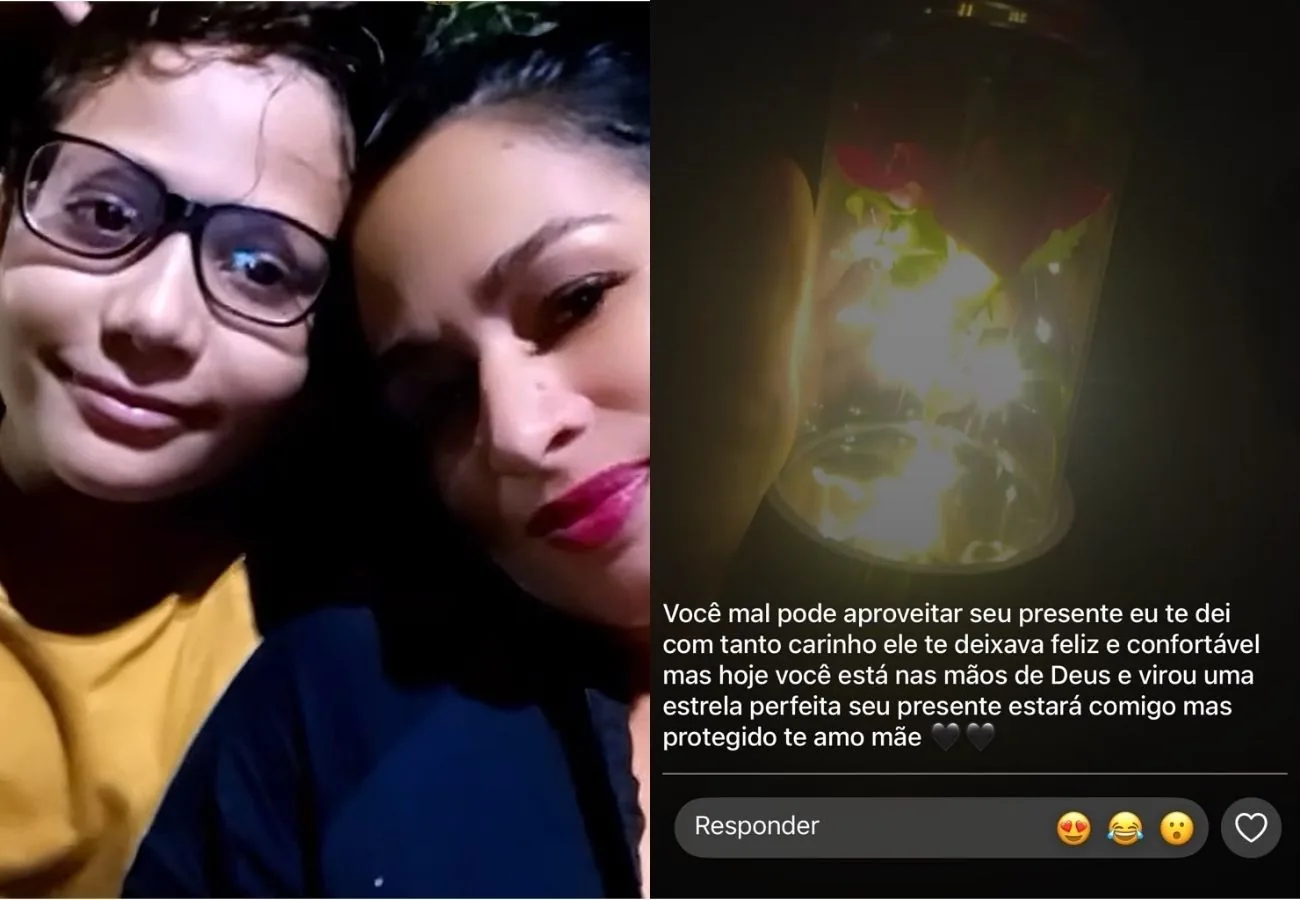 Menino homenageia mãe com abajur em caixão após acidente