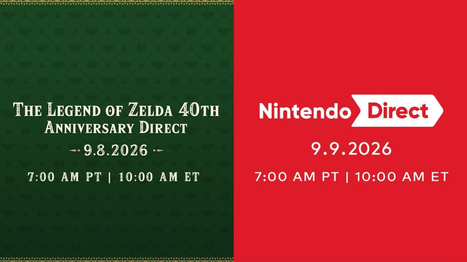 Nintendo anuncia dois eventos Direct para próxima semana