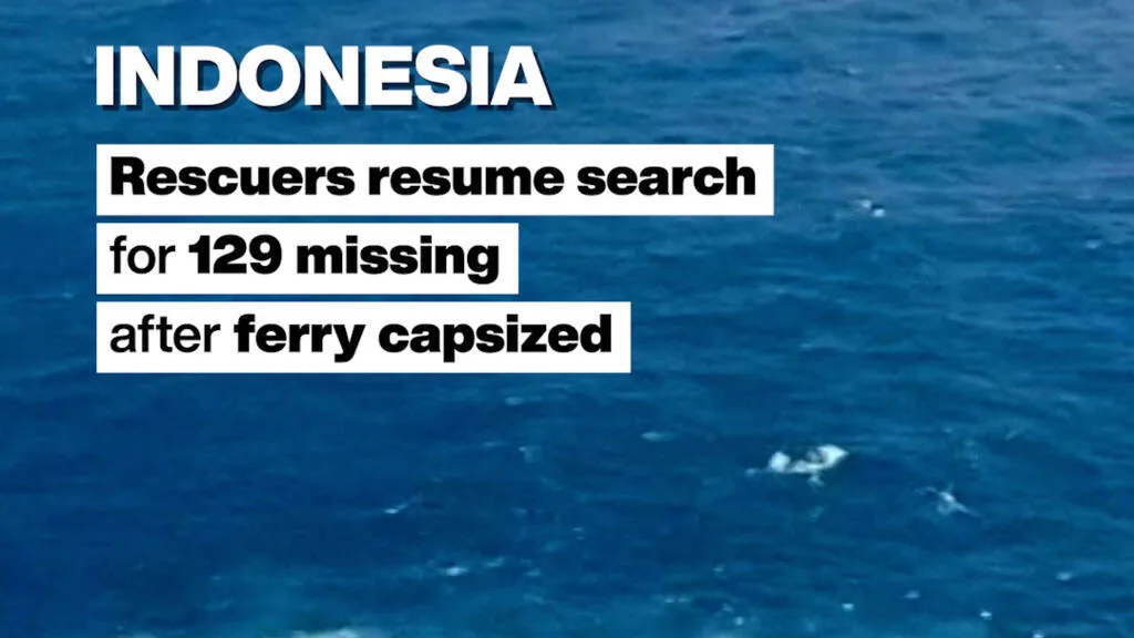 Indonésia: Busca continua por 129 pessoas após naufrágio de ferry