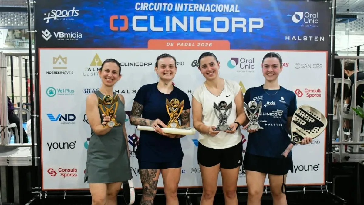 Duplas campeãs reveladas na 5ª etapa do Circuito Internacional de Padel 2026