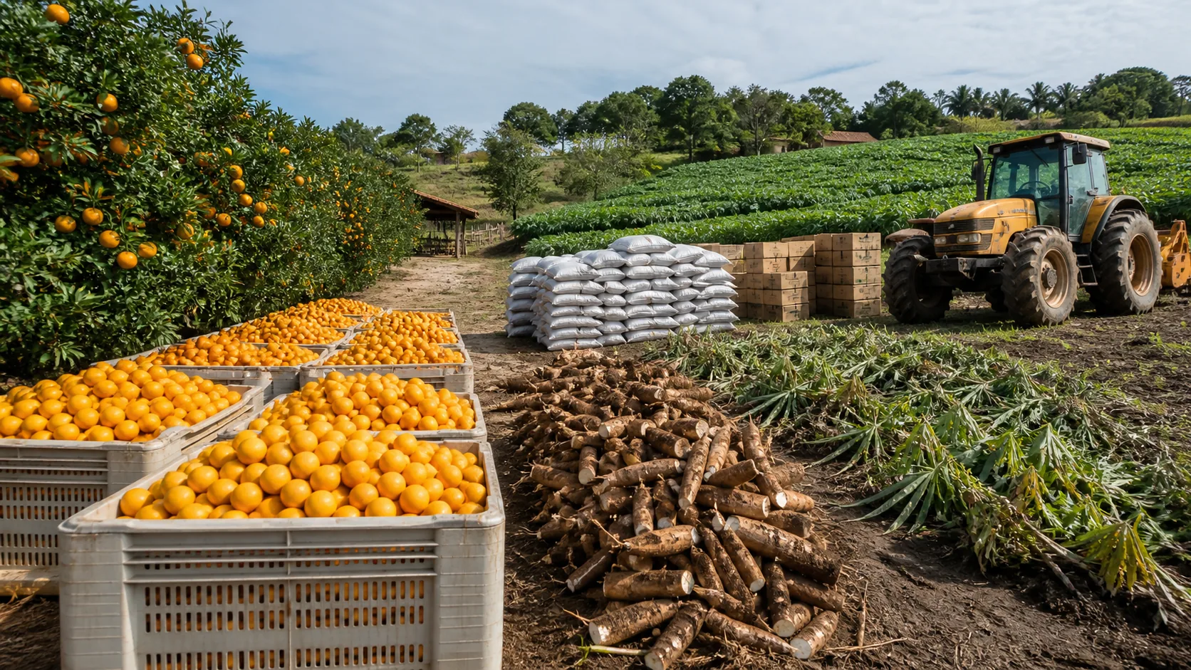 Conab realiza levantamento de custos de produção de mandioca e laranja na Bahia