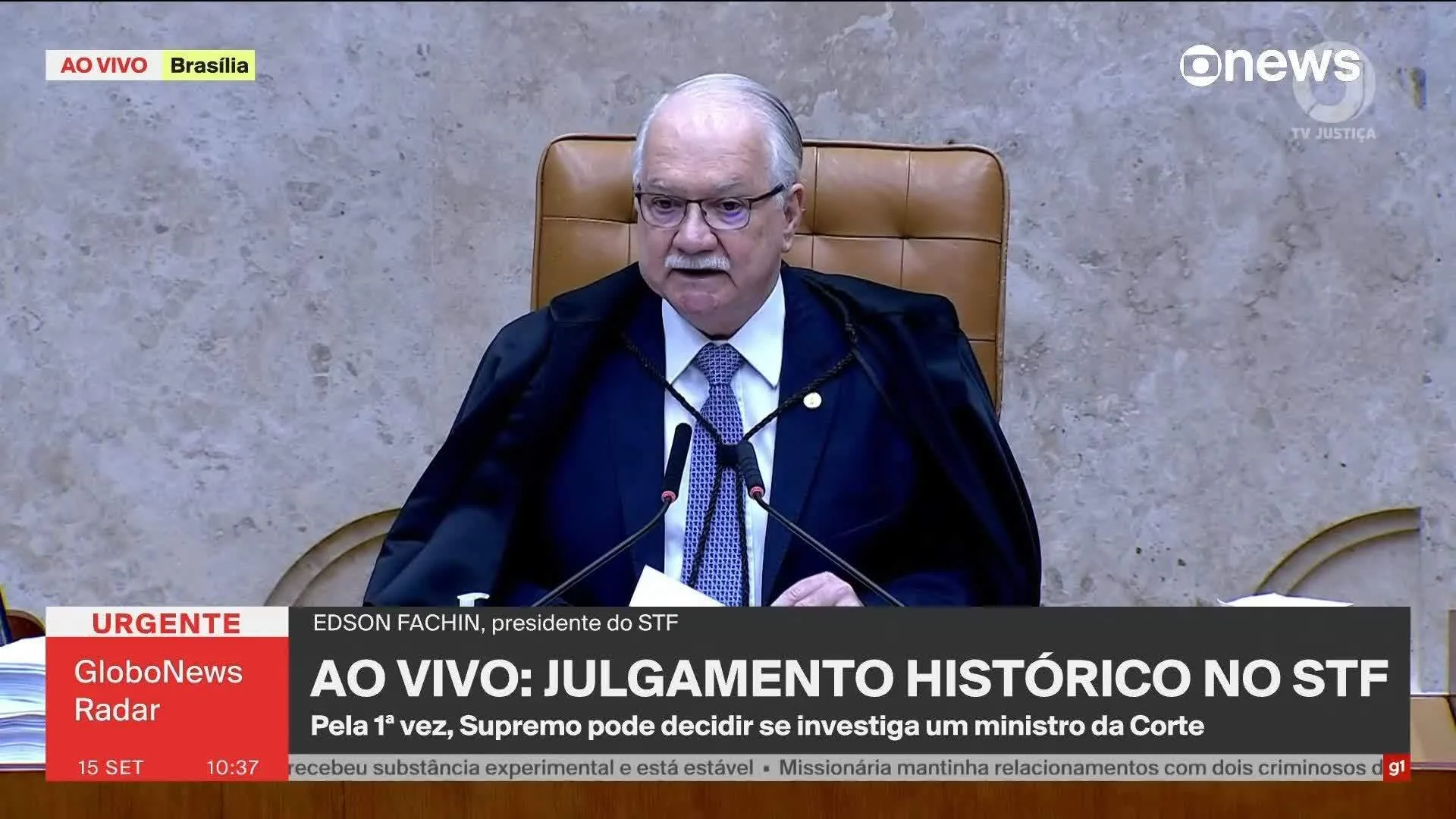 Ministro Fachin discute relatório sobre Moraes e Vorcaro no STF