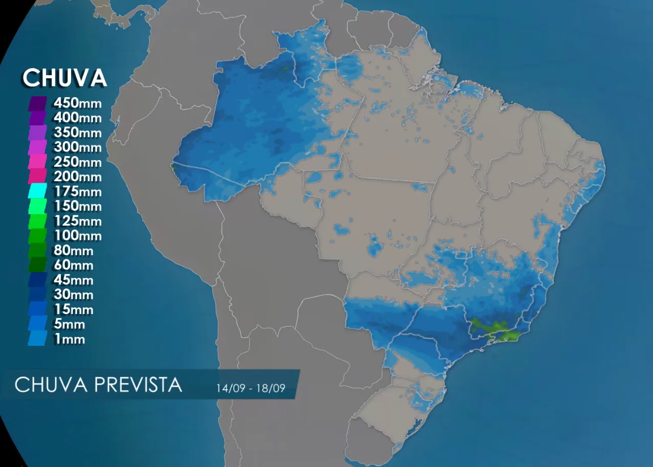 Temporais e variação térmica marcam a semana no Sul e Sudeste