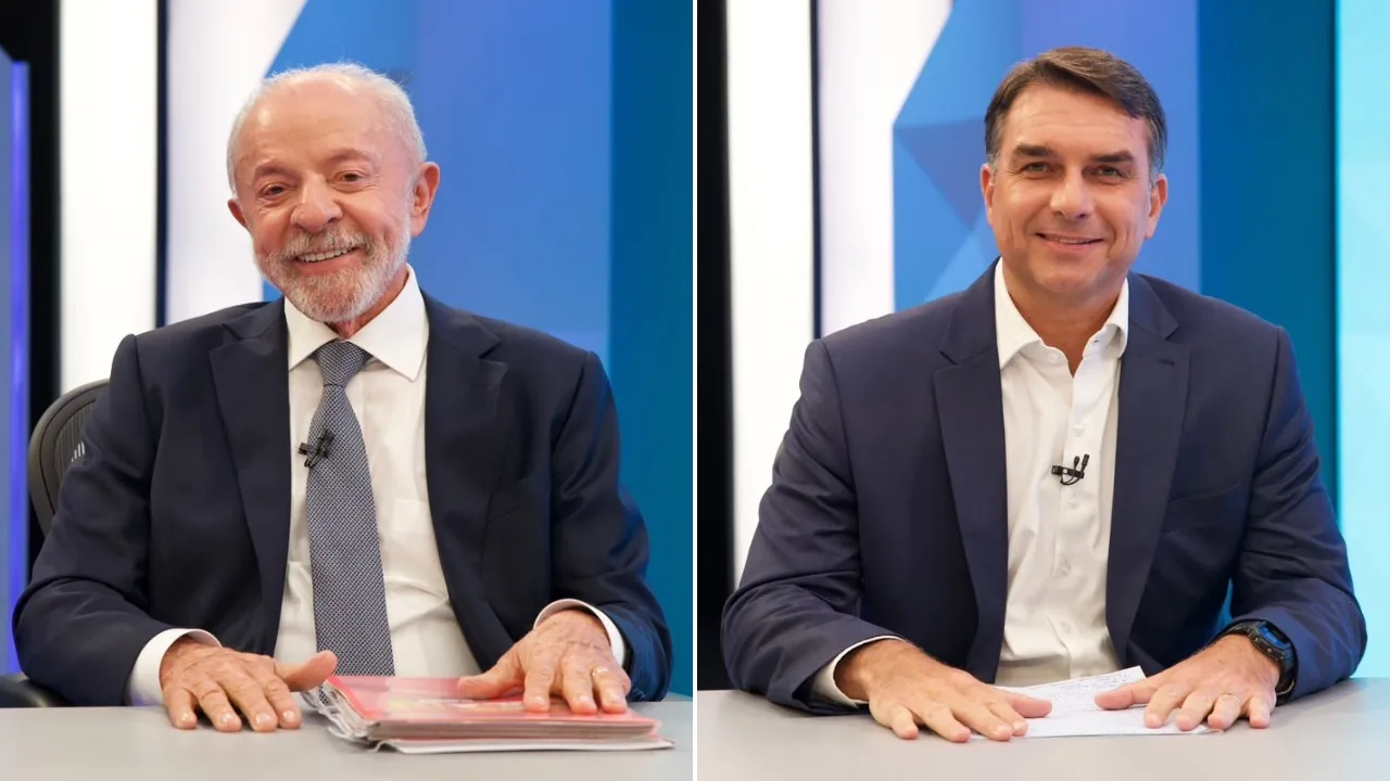 Lula e Flávio Bolsonaro fazem o primeiro debate do 2º turno