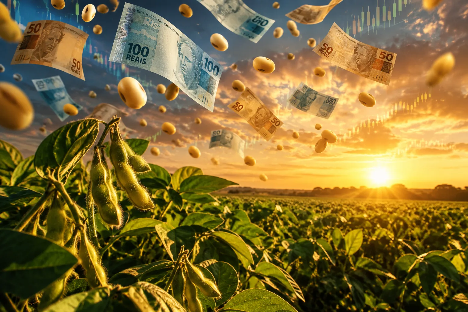 Disparada do dólar impulsiona preços da soja no Brasil