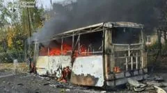 Ataque russo mata 33 pessoas em ônibus na Ucrânia