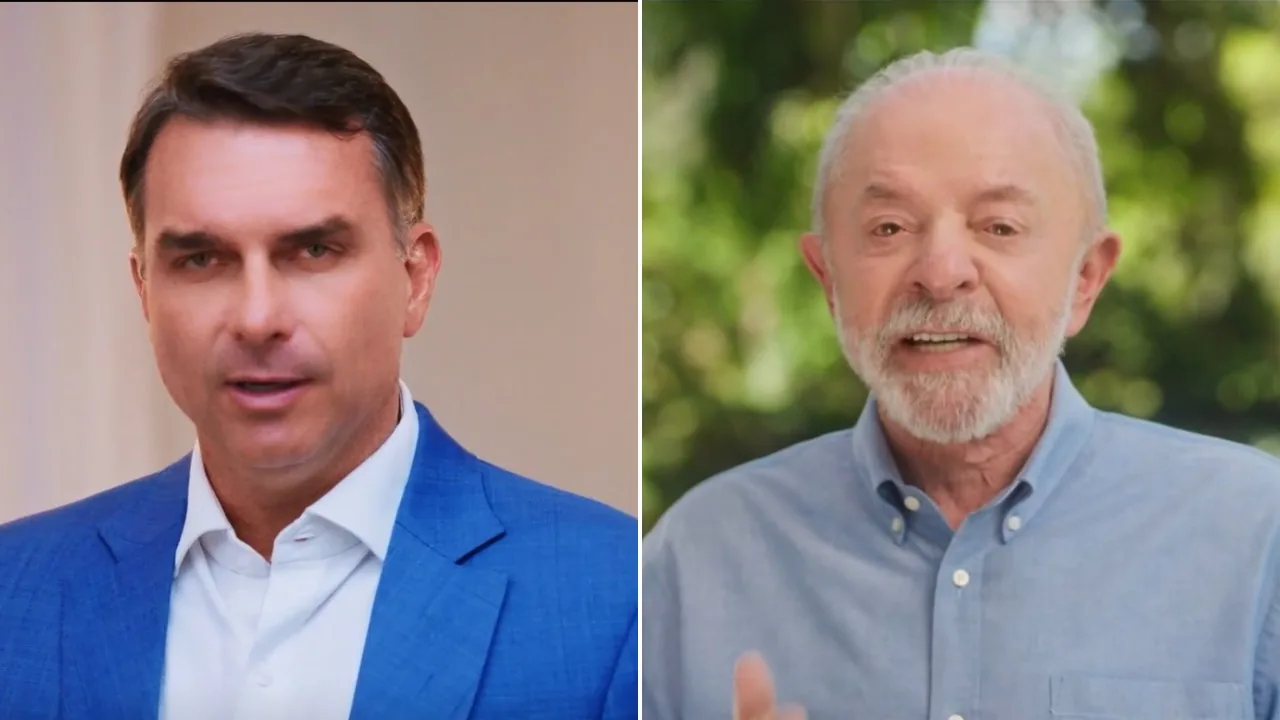 Flávio Bolsonaro e Lula retomam campanha na TV