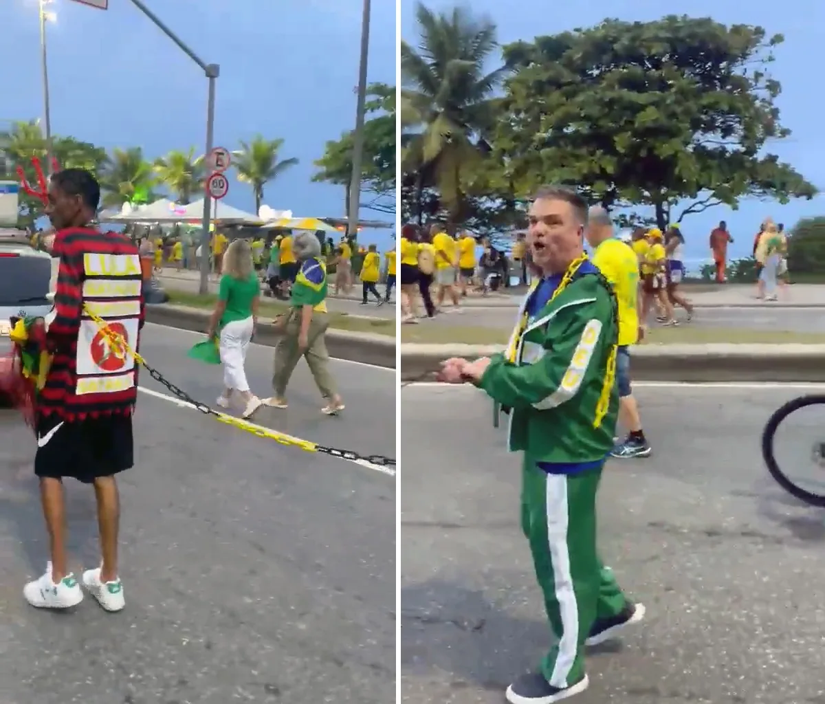 Polícia investiga vídeo de homem negro acorrentado em ato pró-Bolsonaro