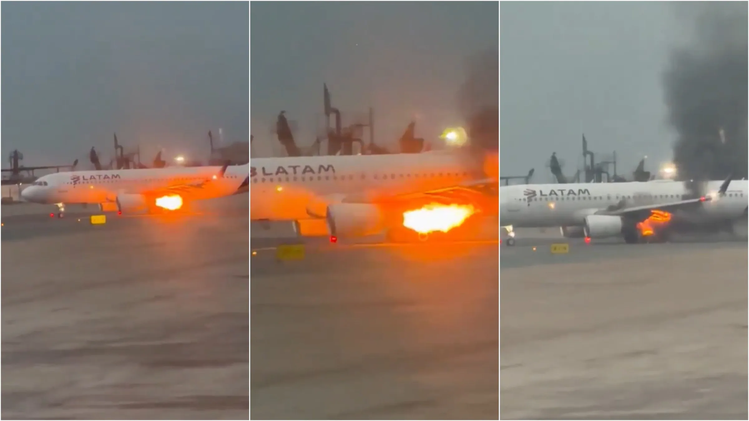 Incêndio em aleta de avião da Latam interrompe voo no Peru