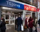 Mais de um terço dos postos de correios em lojas TG Jones será fechado