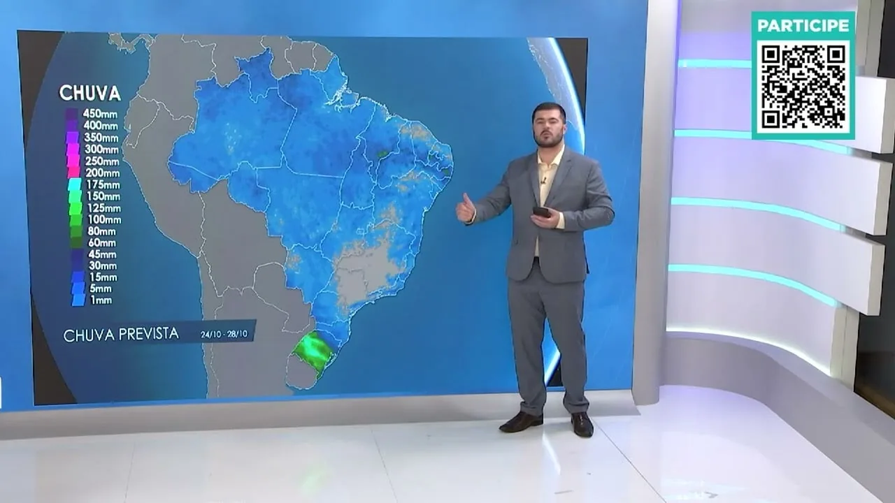 Previsão de chuvas intensas e temporais para os próximos dias no Brasil